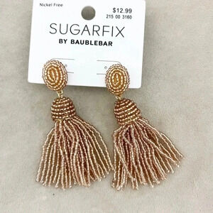 NWT Sugarfix by Baublebar Gold Beaded Drop Earrings 30